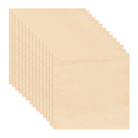 50Packs 4 x 4 Inch Unfinished Balsawood Sheets, 1/16 Inch Thin Wood Sheets Craft Wood Board Plywood for Crafts