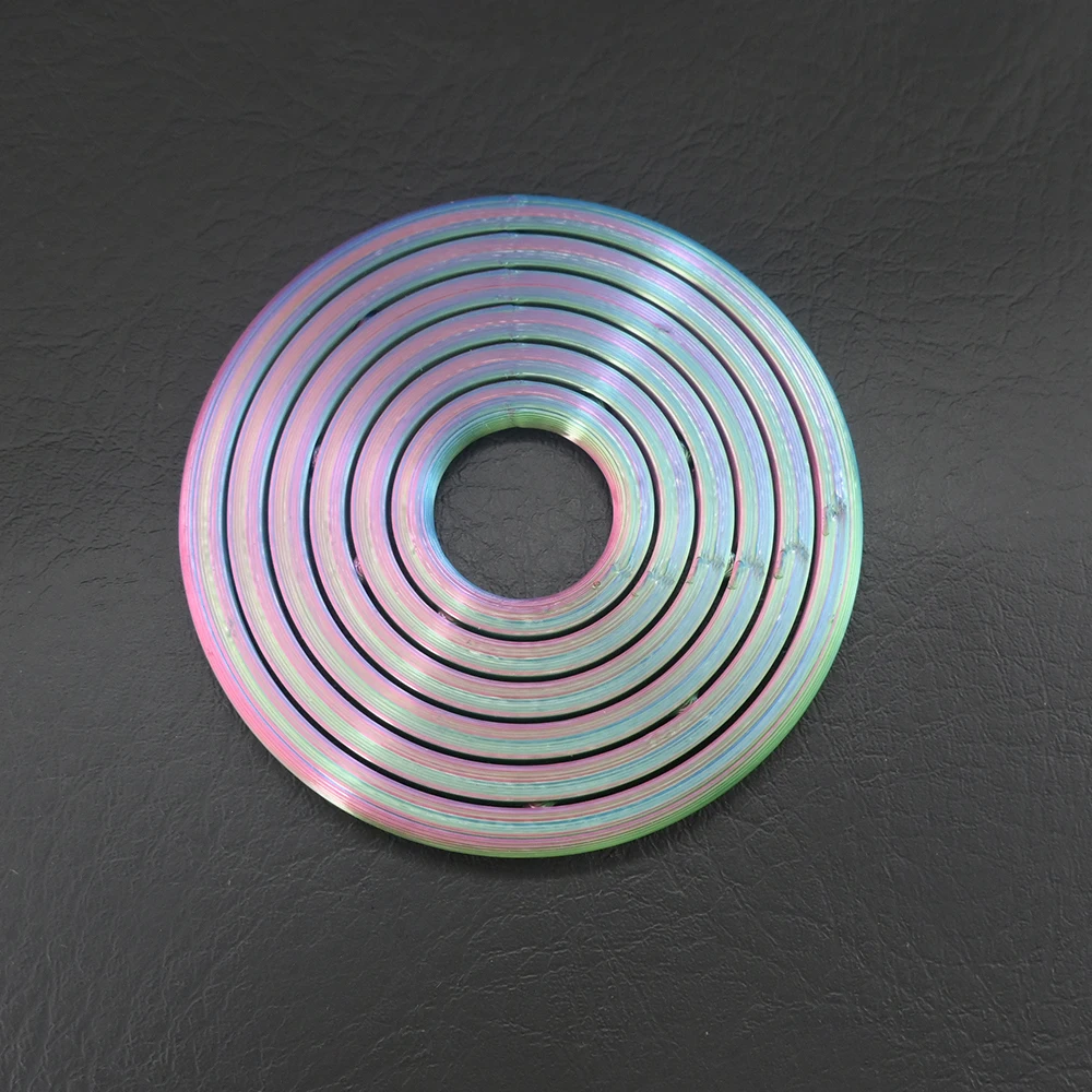 3D-Gedruckter Hexagon-Ring - Farbenfroher Rotierender Neuartiger Schmuck, PLA-Material, Trendiges Einzigartiges Desktop-Spielzeug – Detail 8