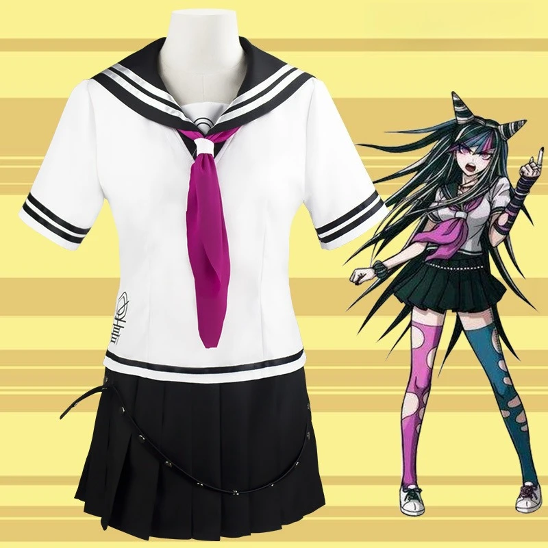 

Game Danganronpa Cosplay Costume Mioda Ibuki Cos Punk Rock Sailor JK Uniform for Women Halloween Carnival Party Anime Cons