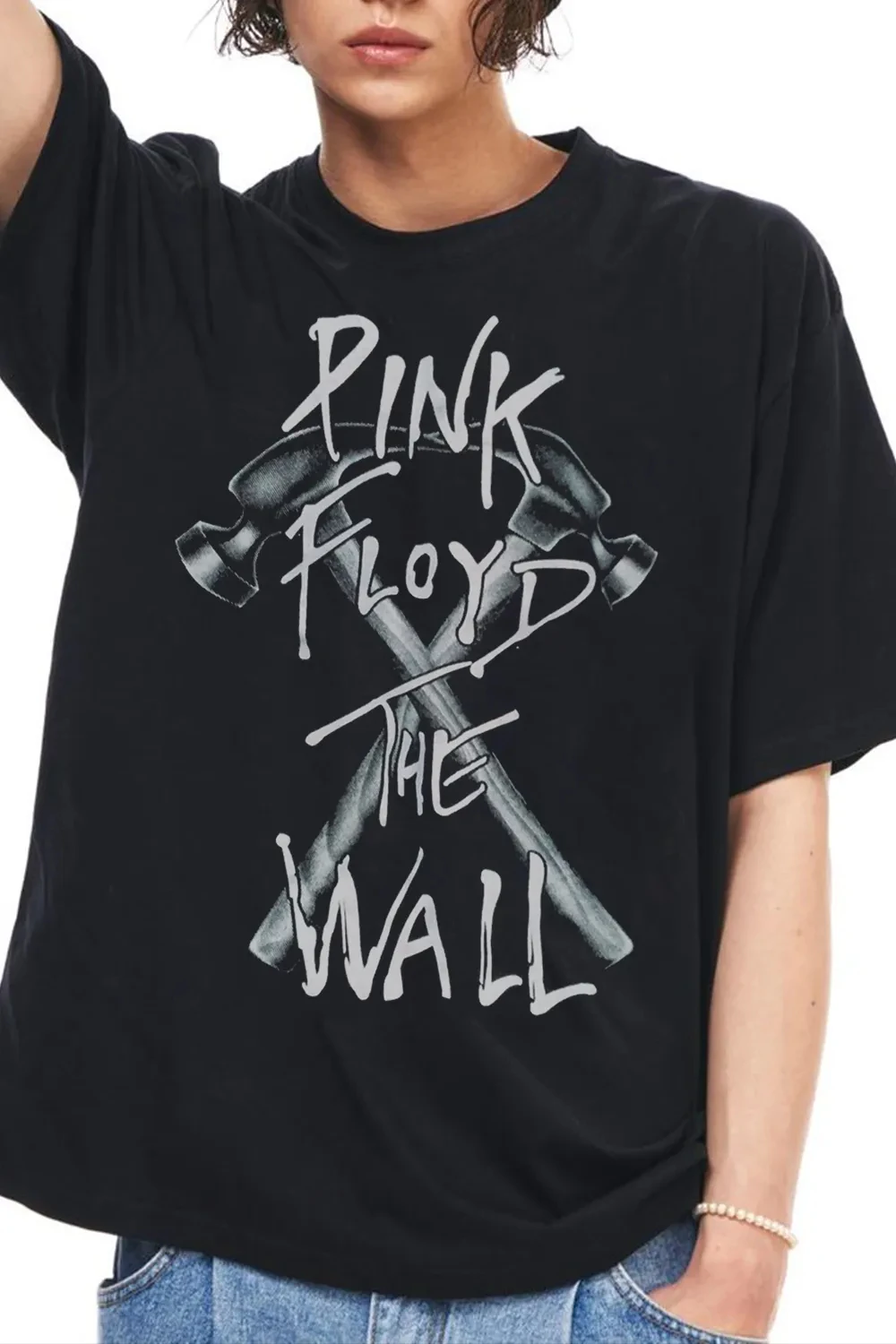 2026 Pop Pink Floyd Grafik Baumwoll-Band-T-Shirt Unisex Sommer Kurzarm Mode Marken-Shirt Luxus Casual Vintage Tee – Detail 6