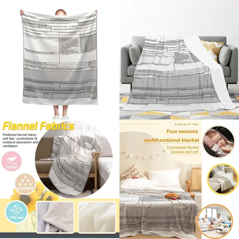 

Cozy Fleece Throw Blanket for Veterans and Retired Men - Perfect Gift for Dad, Women, Girls, and Boys