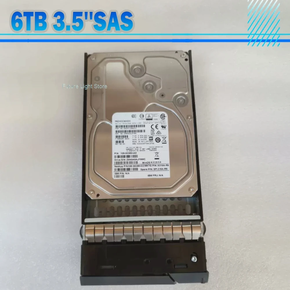 

Серверный жесткий диск 6 ТБ 3,5 дюйма SAS DS224C DS212C для жесткого диска NetApp X316A-R6 108-00389 + A0