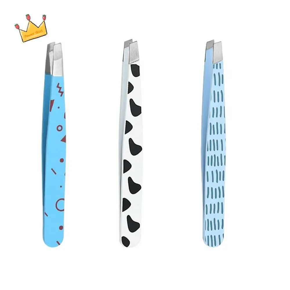 

Professional Cartoon Pattern Eyebrow Tweezers Removal Fine Hairs Brow Trimming Eyebrow Clip Stainless Steel Waterproof