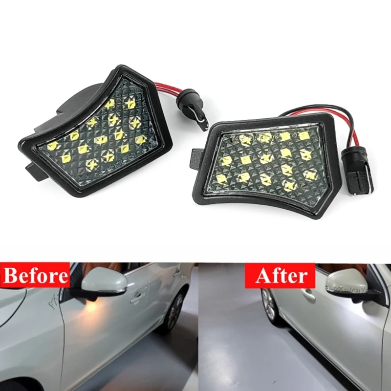 LED Under Glass Puddle Light Pair Low Power Consumption LED Puddle Lights for Enhances Nighttime Safe for S60 S80 Dropshipping