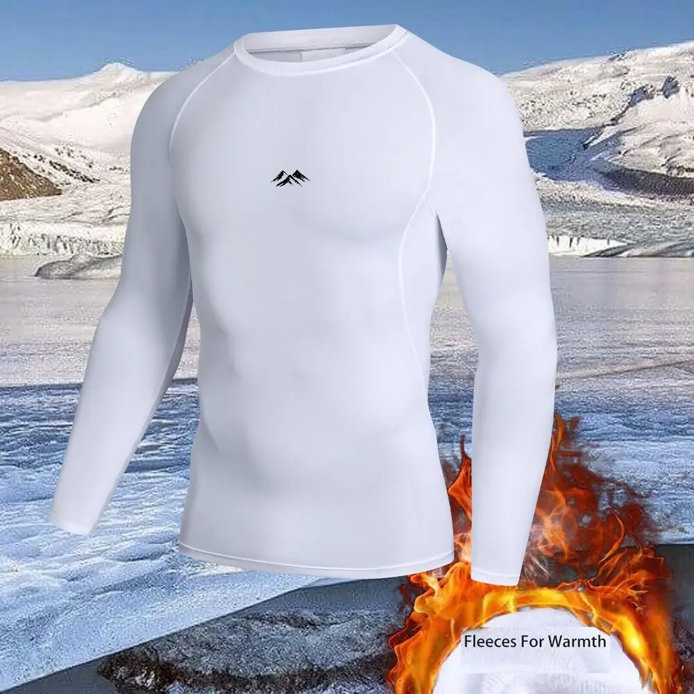 Men's Sportswear T-Shirts Running Training High Elastic Outdoor Cycling Sweatshirt Compression Fitness Fleece Tops underwear - view 3