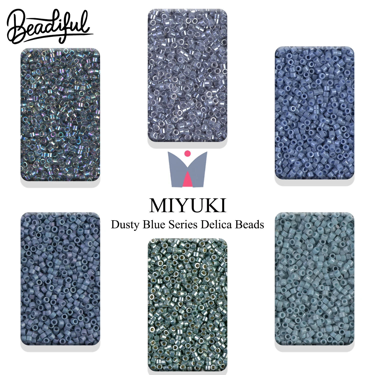 

10g/2000pcs MIYUKI DELICA BEADS 11/0 - Dusty Blue Series Japan Glass Seed Beads for DIY Earrings & Jewelry Craft