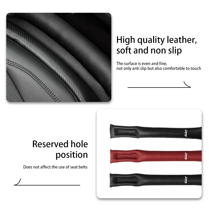 Car Seat Gap Filler Leather Leak Pads Plug Organizer For Jeep Renegade Compass Cherokee Wrangler Patriot Liberty