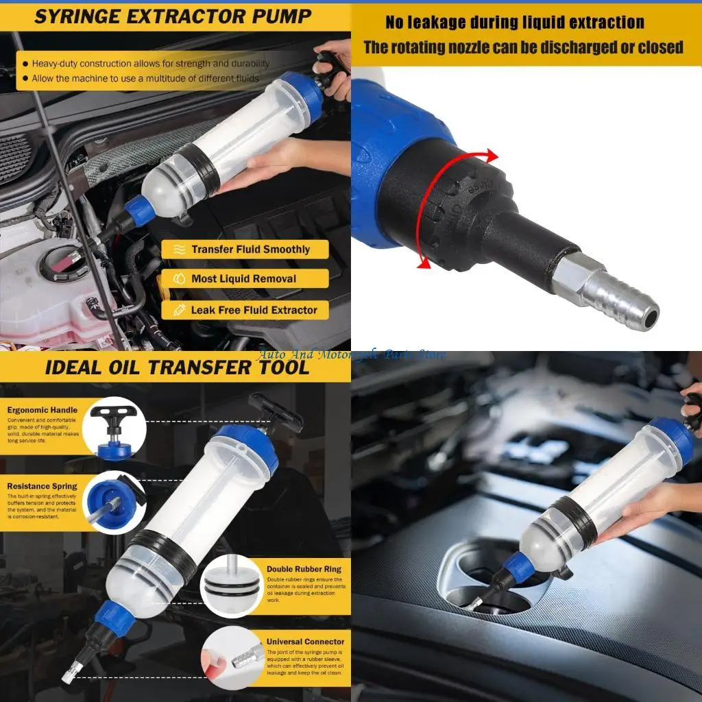 

P9FD Precisions Engineered Manual Fluid Transfer Tool Oil Extraction for Tight Space Automotive Servicing