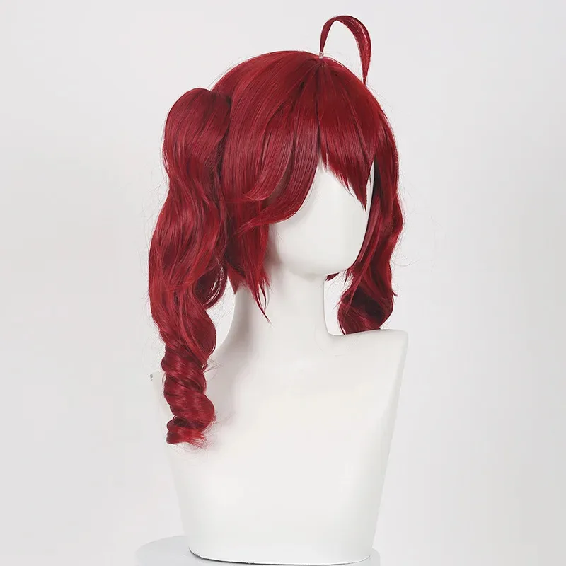qa156Meserizer Синий Красный Парик с двойным хвостиком Vtuber Synthesizer V Kasane Teto Meserizer Косплей Парики Термостойкие волосы