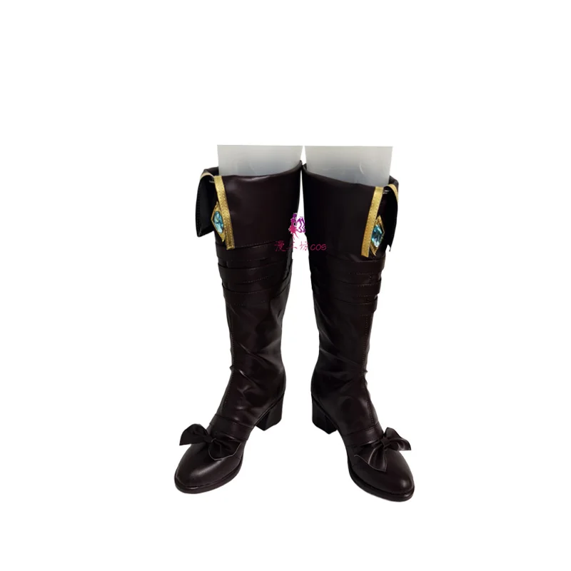 Lord of Mysteries Audrey Hall Scarpe cosplay Stivali fatti a mano in ecopelle Stivali per feste di carnevale di Halloween