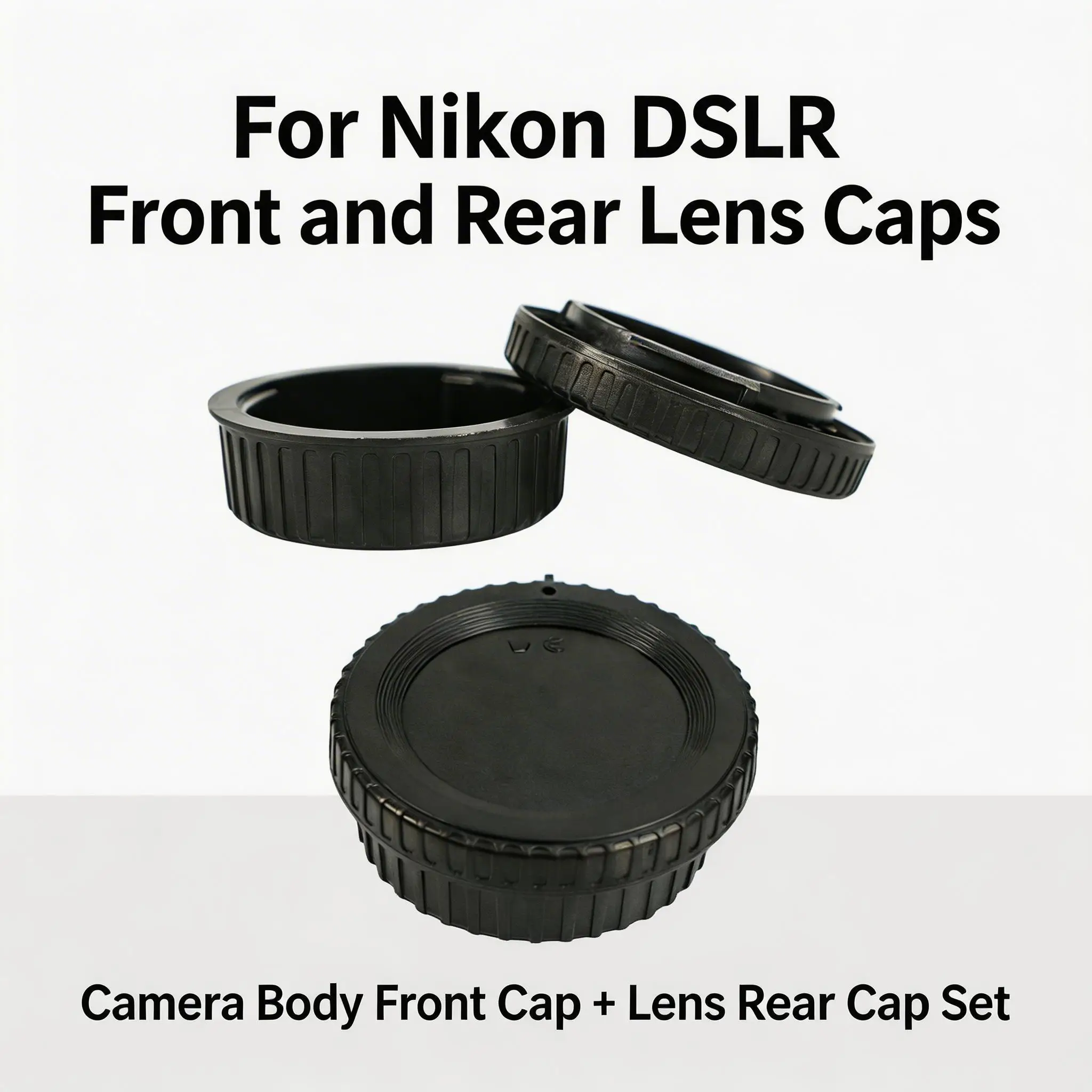 Tapa de Lente para Cámara Nikon con Montura F, Tapa Trasera para Lente de Cuerpo de Cámara SLR, D800 D850 D910 D7200 D7300 D7500 D810 D5200