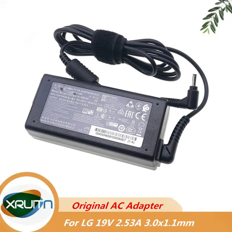 

19V AC/DC Adapter For LG 29UM67 P 29" UltraWide IPS LED Monitor LCD HD TV HDTV 22M37D E2242T E2351T 2.53A Power Supply Charger