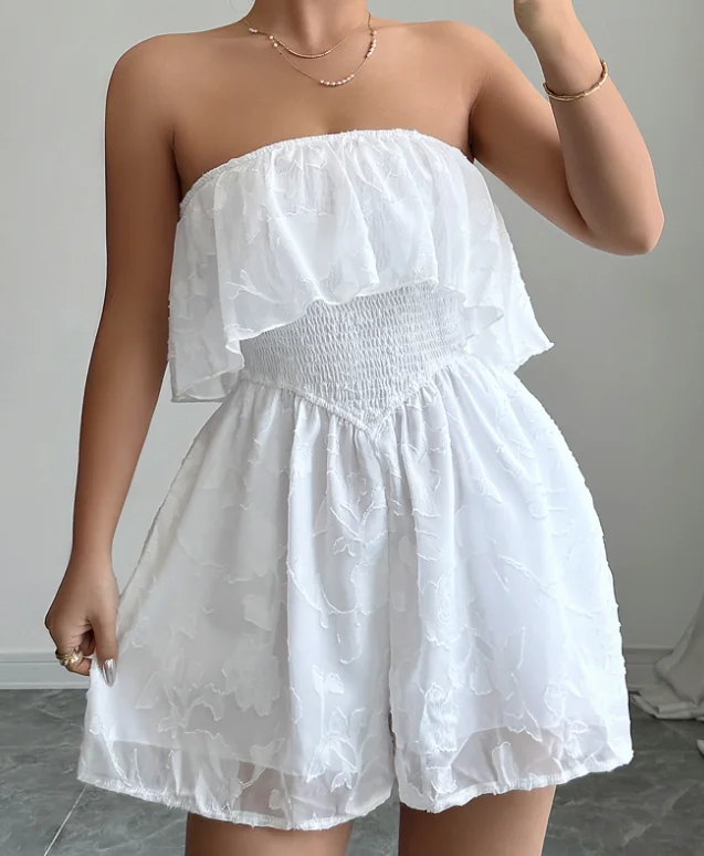 

Women's Fashion Jumpsuit 2025 Summer Latest Hot Selling Style Casual Elegant Sexy Elegant Style Name Slow Strapless Jumpsuit