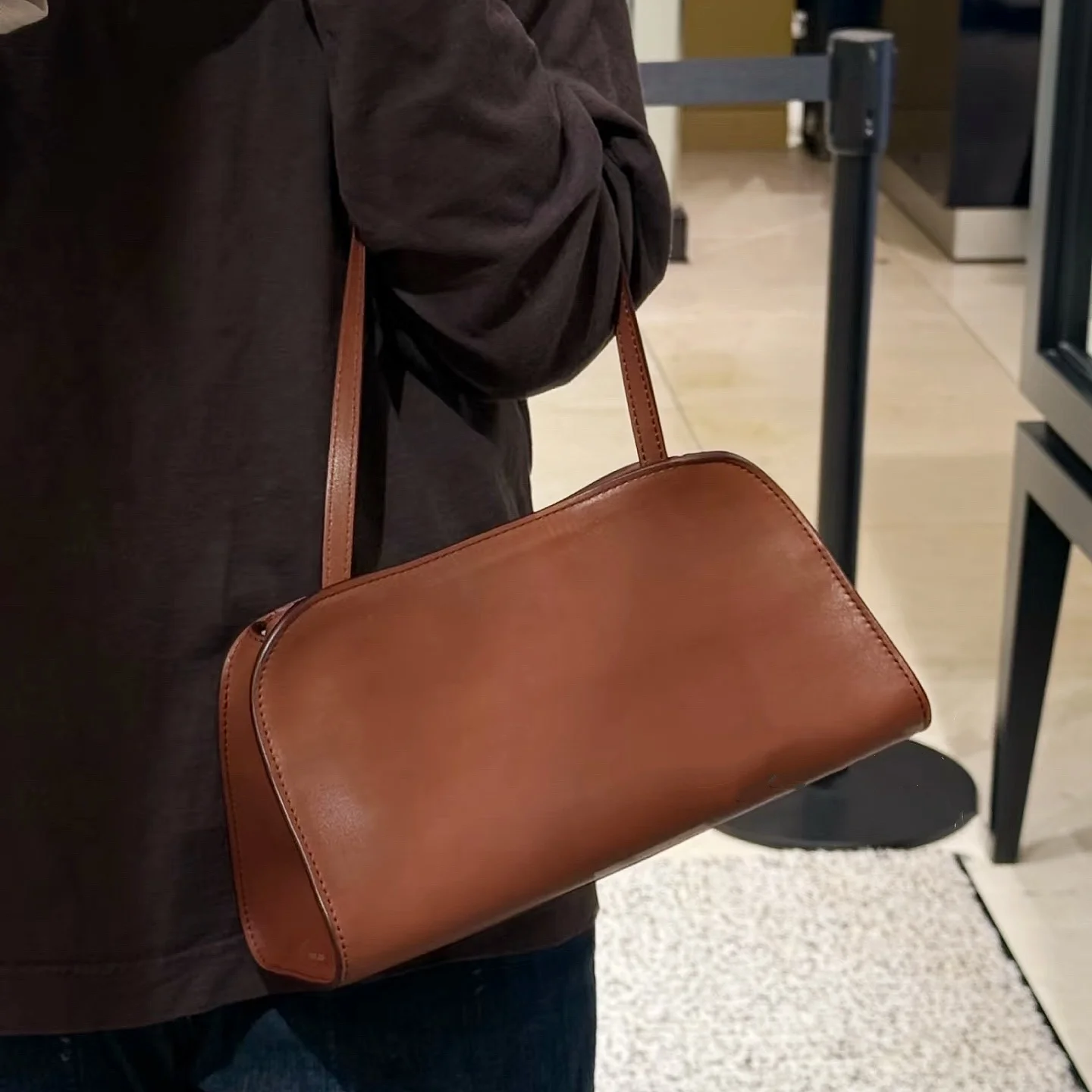 

Сумка-клатч Peggy из натуральной кожи, мягкая сумка через плечо из воловьей кожи, простой дизайн, деловая сумка-портфель, высококачественная сумка-тоут