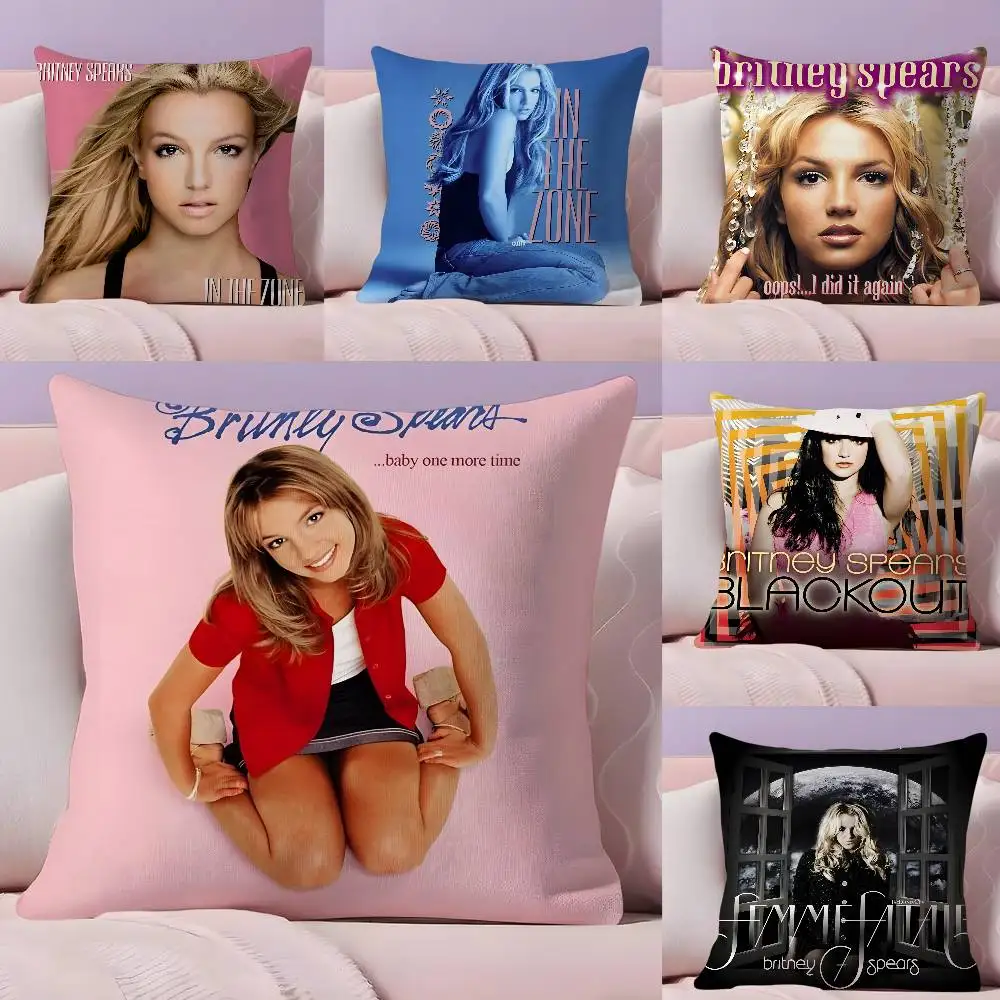 Singer B-Britney S-Spears Pillow Case Pillowcase Ultra Soft Skin Friendly Fabric Cloud Like Comfort & Concealed Zipper