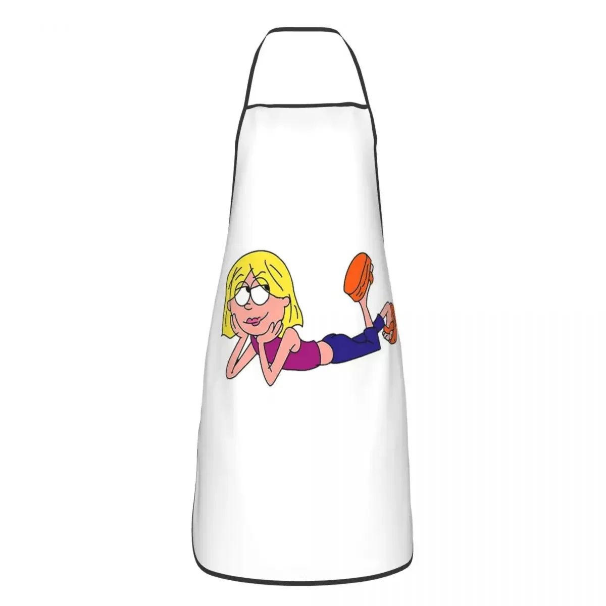 

Lizzie Mcguire фартуки с рисунком шеф-повара для приготовления выпечки, передник без рукавов для уборки кухни для женщин и мужчин, рисунок