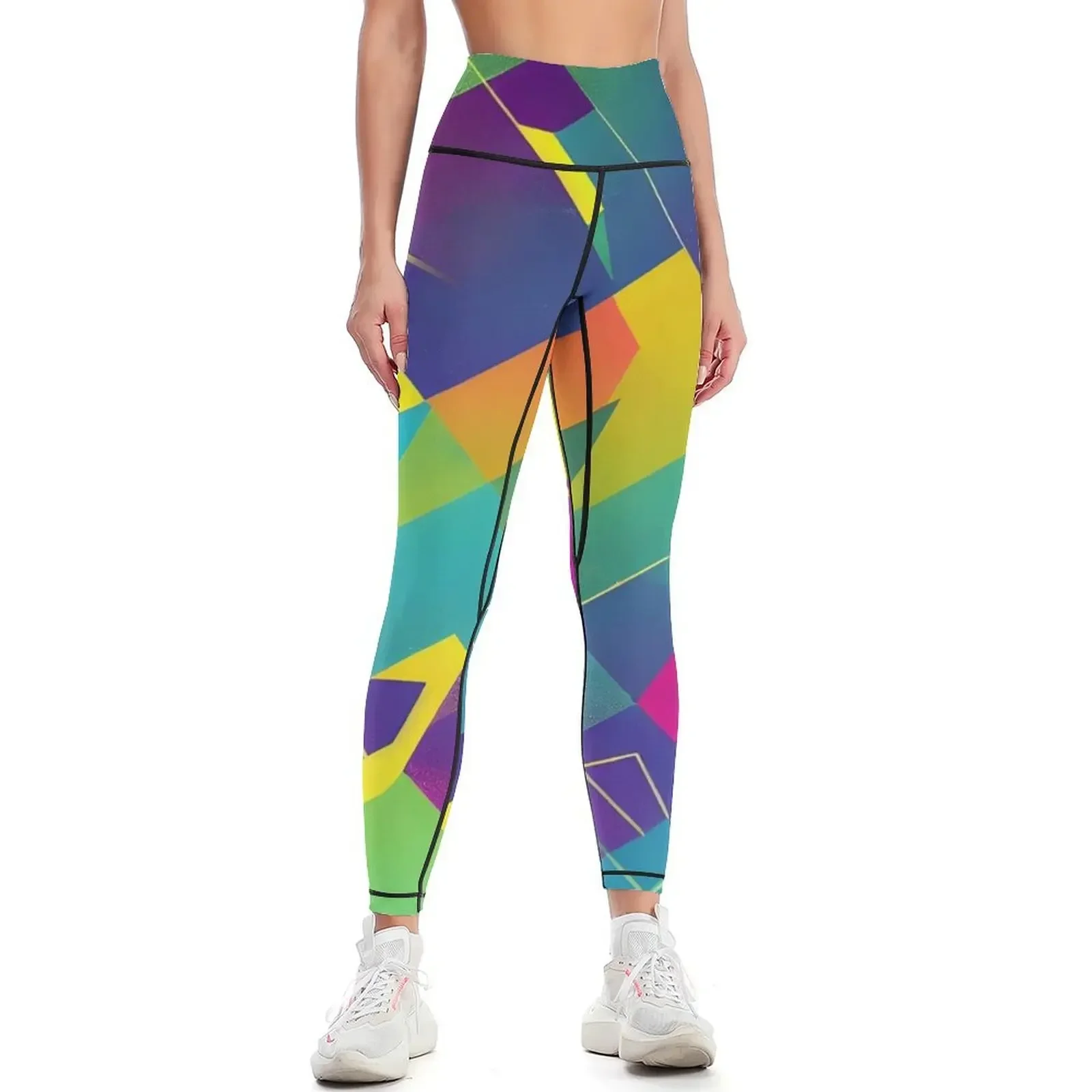 

New wave abstract art Leggings Fitness clothing Women's high waist sportswear for gym Jogger pants Womens Leggings