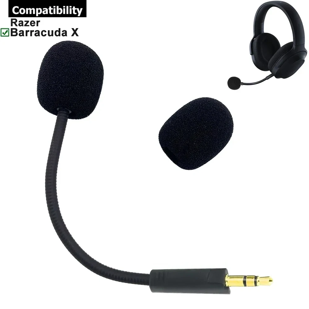 استبدال Aux 3.5 مللي متر TRS Mic انفصال ميكروفون ازدهار ل Razer Barracuda X اللاسلكية سماعات رأس للألعاب سماعات سماعات