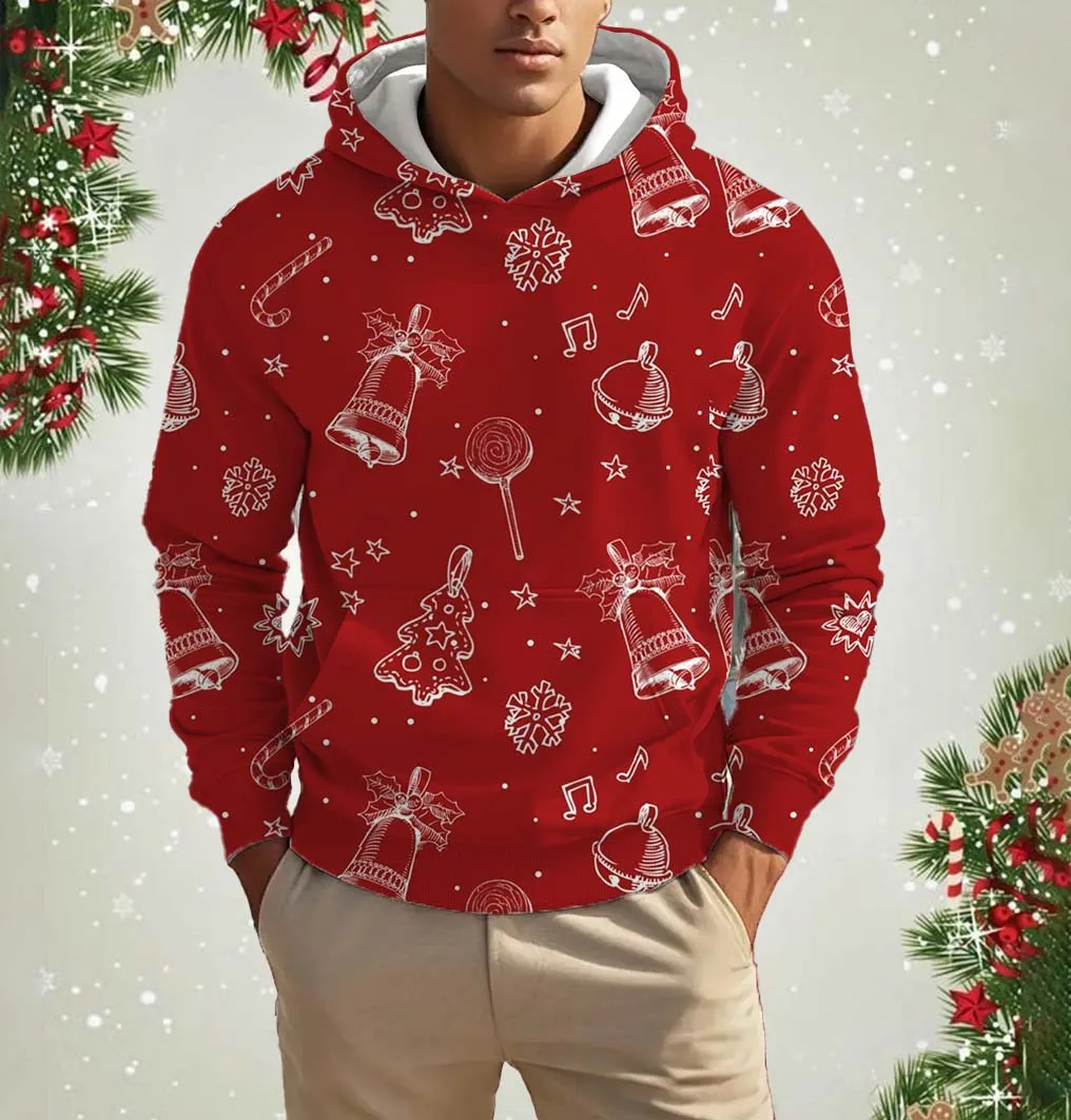 Customization Funny Christmas Element 3D Printed Hoodies For Men Clothes New In Hoodie Sweatshirts Fashion Santa Claus Festival