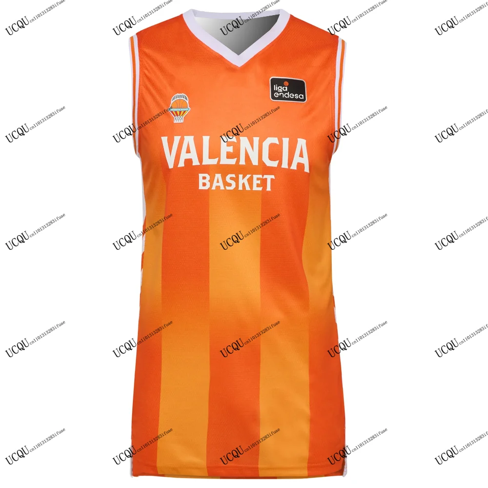 España 2025-26 Valencia Home Jersey nueva llegada patrón impreso 3D local visitante camiseta de baloncesto adultos niños entrenamiento Top
