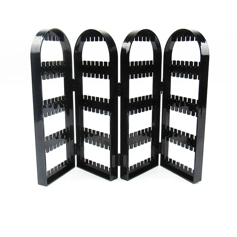 Jewelry Display Rack Necklaces Rings Plastic Folding Holder Large Capacity Bracelets Storage Hanger with Stud Earrings Holes