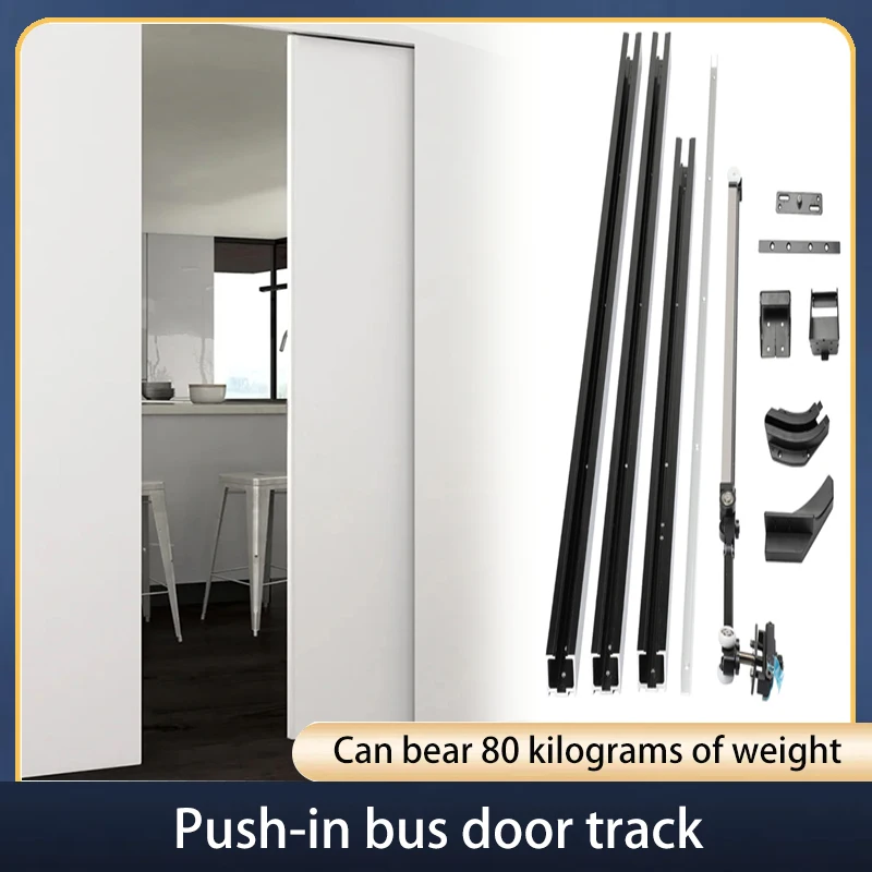 

Internal Push-Pull Bus Sliding Door Cloakroom Door Hidden Flat Partition Sliding Door Hanging Sliding Track Hardware Accessories