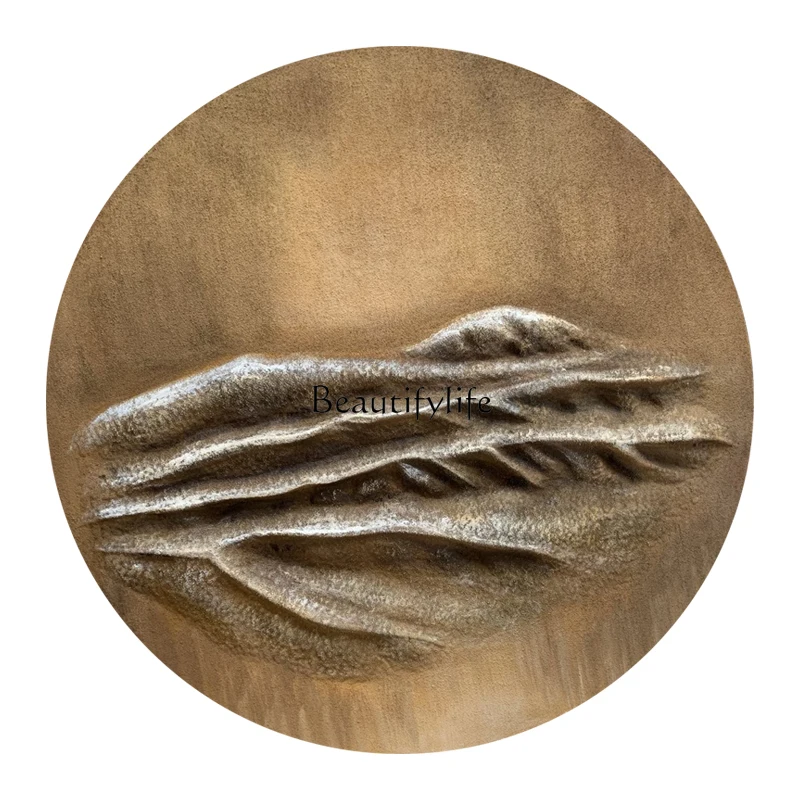 

Wall Hanging Decoration Hotel Wall Decoration Model Room Real Round Decorative Painting Entrance Hallway Light Luxury