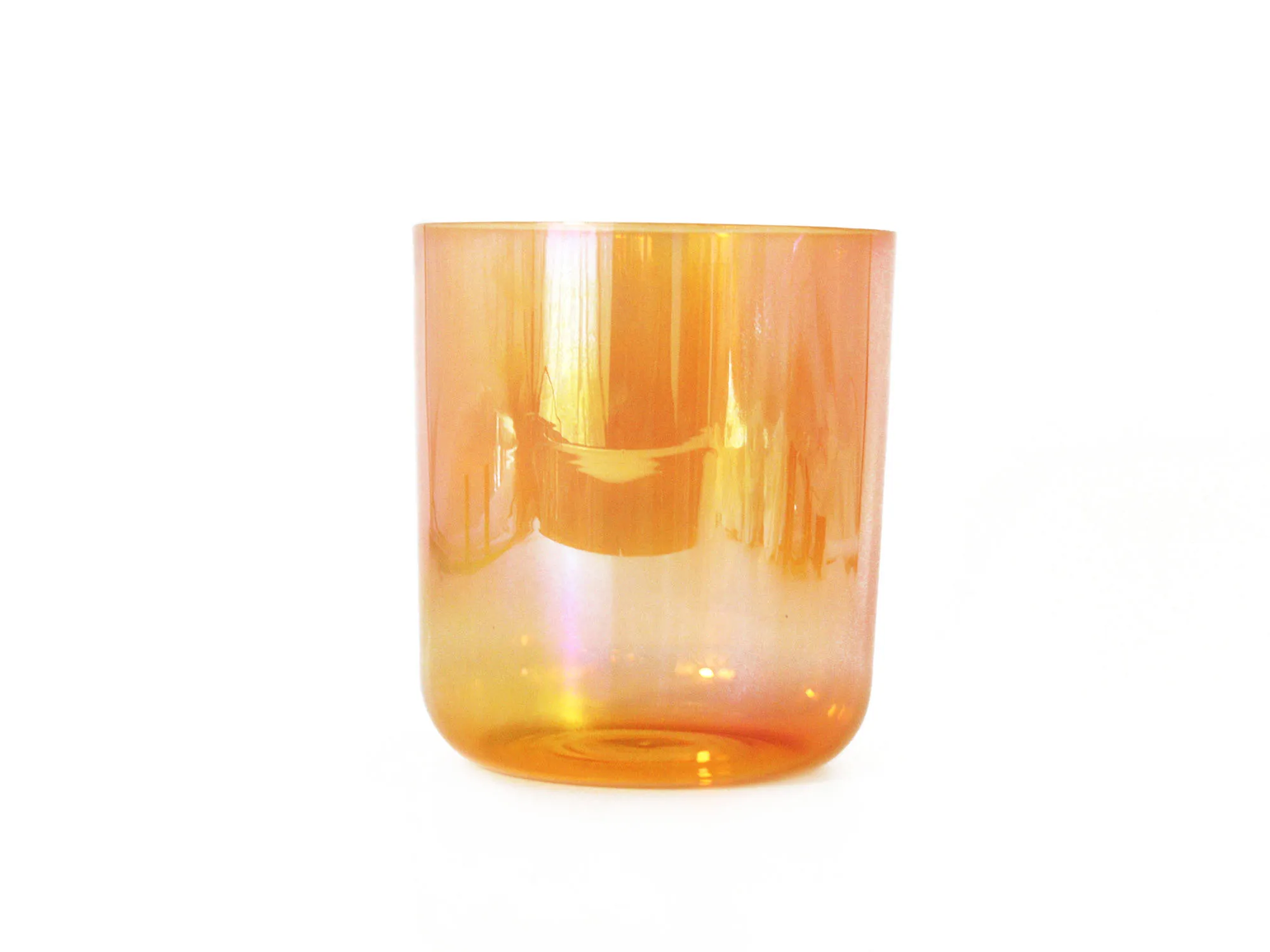 Star Linkup Cosmic Light Orange Crystal Portable Singing Bowl Crystal Percussion Instrument for Meditation Yoga Music Bowl with Mallets Amber Iridescent Aura Quartz Crystal Singing Bowl Solar Plexus Chakra Sound Bath Meditation Energy Balance Vibration