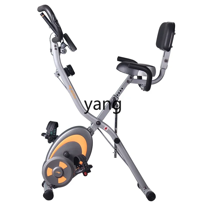 YJQ Home Exercise Bike Magnetic Control Pedal Self Foldable Spinning Bike Indoor Sports Equipment