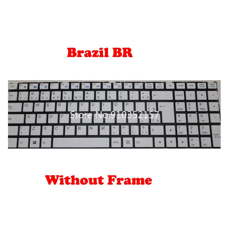 

JP BR Keyboard For CLEVO N250 CVM15F38PA-4301 CVM15F30J0-4301 CVM15F30J0-430 CVM15F20J0J430 6-80-N25J0-210-1 6-80-N2500-210-1