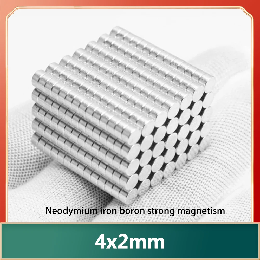 100~2500pcs 4x2 Rare Earth Magnets Diameter 4x2mm Small Round Magnets 4mm*2mm Permanent Neodymium Magnets 4*2 strong magnet disc