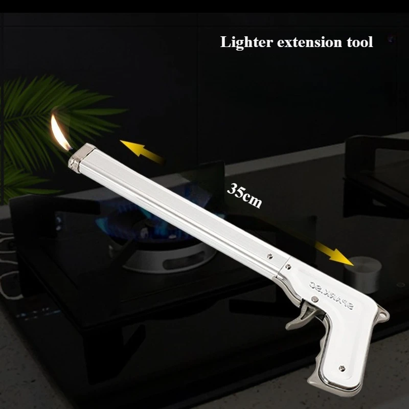 

Зажигалка с удлиненной ручкой, пистолет зажигания, металлическая утолщенная кухонная газовая плита, зажигалка для барбекю, мужской подарок (зажигалка в комплект не входит)