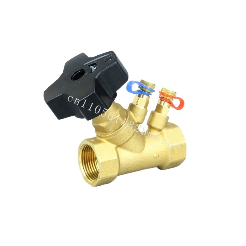 

New Water Universal Double Adjustment Manual Brass Balanced Flowmeter Valve with Stop Structure