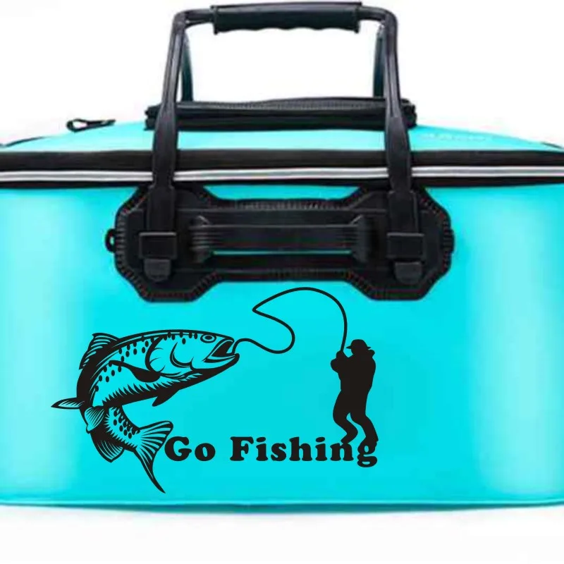 Trout Fish Decal Salmon Sticker Bucket Tackle Shop Fishhook Sticker Fish Tank Boat Box Car Vinyl