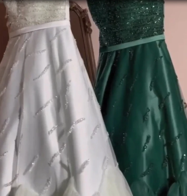 Conto de fadas-vestidos elegantes de baile de sereia verde para mulheres, vestido de noite Dubai, casamento, vestidos de festa árabe