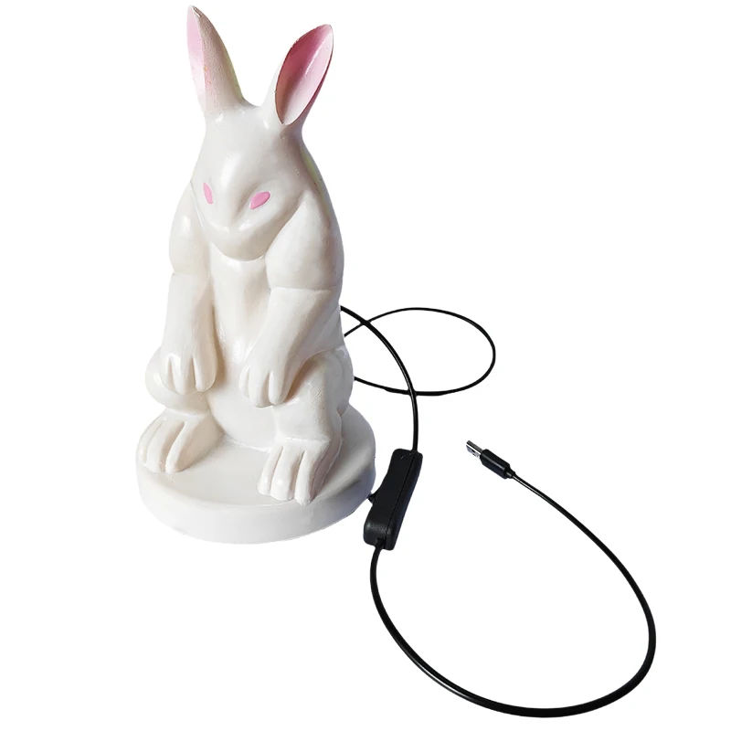 Simple White Rabbit Night Lamp Home Decoration Gift