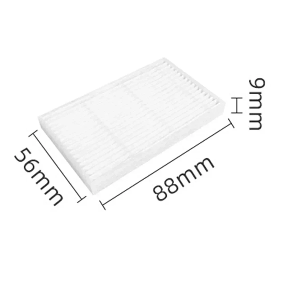5/2*Filter + 10/2*Side Brushes For ILIFE V20 / For Vyzzle D10 / For Laresar For L10 / For Roidmi Eve For Rook S Vacuum Cleaner