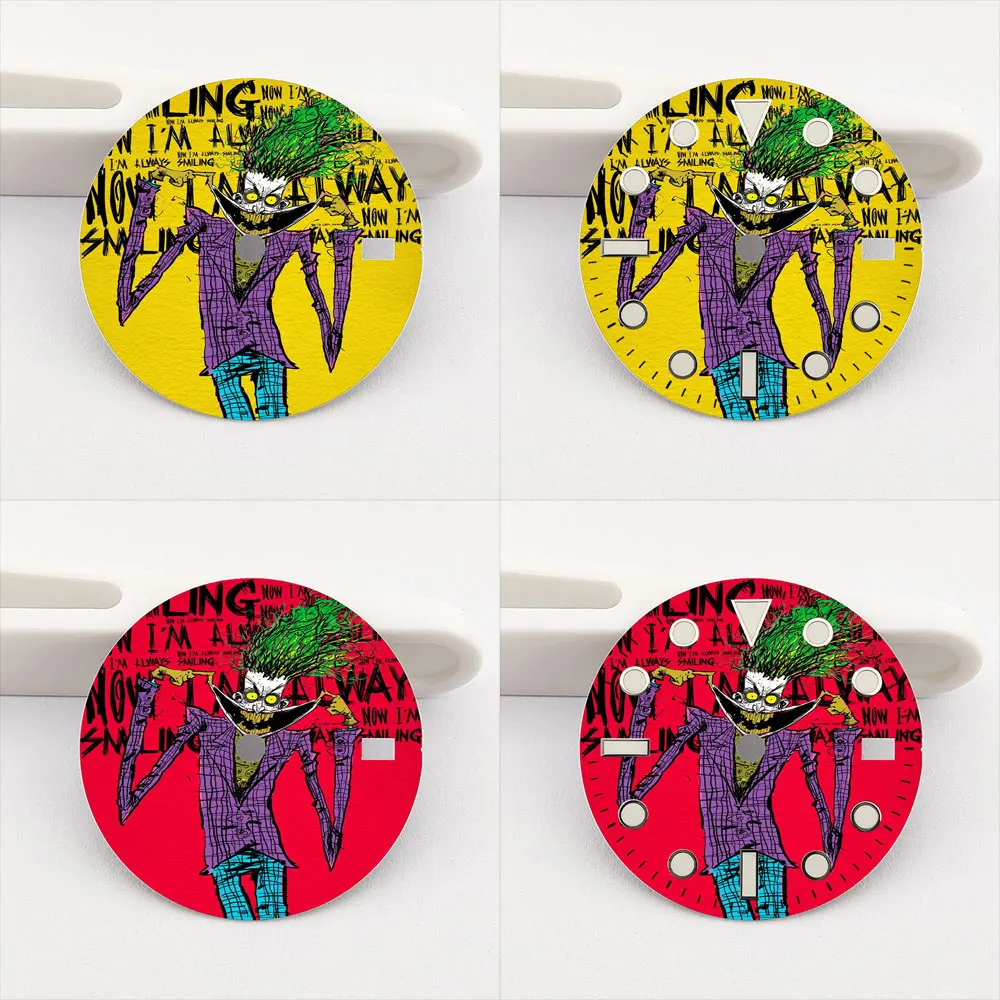 28.5mm Customized NH35 watch dial is a color-painted dial with personalized color printing, suitable for the NH35/36 movement