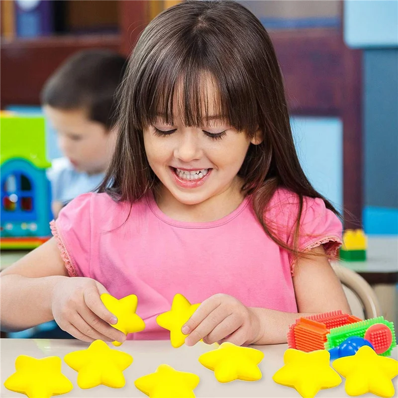 ODIES-180Pcs balle anti-Stress étoile balles anti-Stress en vrac Mini balle anti-Stress en mousse pour récompense de carnaval scolaire, prix étudiants