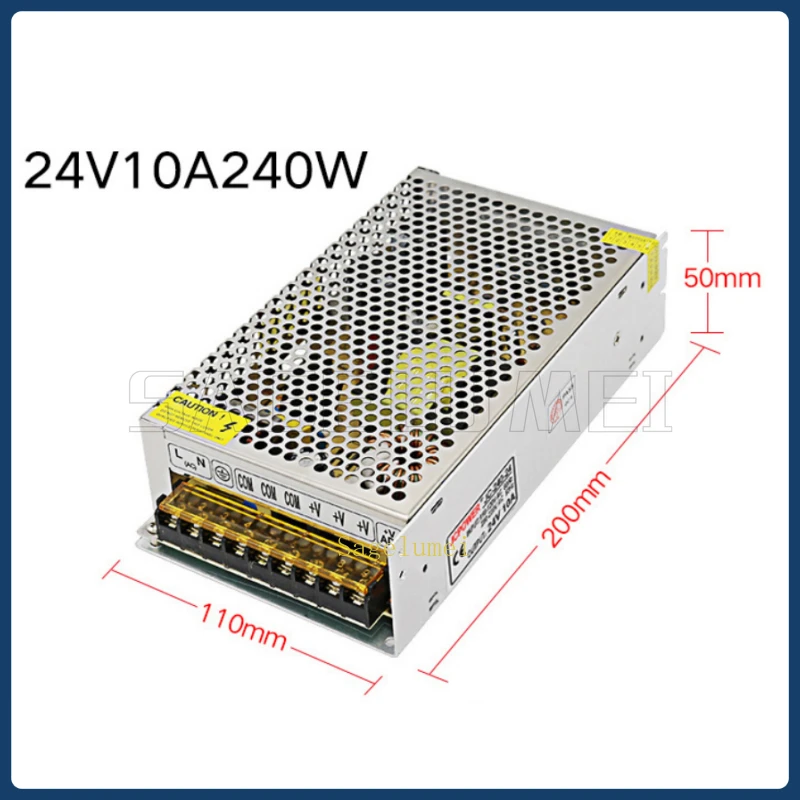 New DC 24V 10A 240W Power Source Switching Power Supply Led Driver AC110V 220V To DC24V for LED Strip Display Light Lamp Adapter