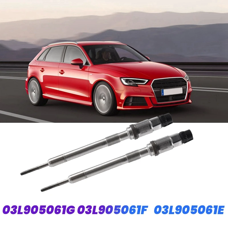 2PCS 03L905061G Engine Glow Plug For  A3 A8 Q5 Q7 VW Golf Passat Electric Glow Plug 03L905061E 03L905061F 059905061H