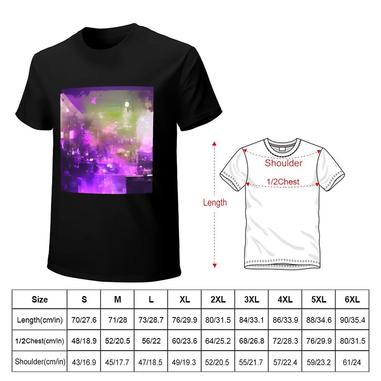 Purple Haze Lounge: Lively Bar Scene in Shades of Purple T-Shirt Utility Work Short Sleeve Top