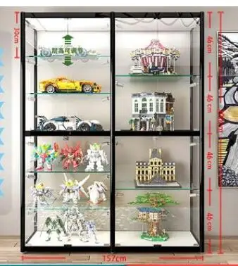 LEGO display cabinet gift toy shelf dustproof household transparent glass display cabinet hand-made animation model display cabi