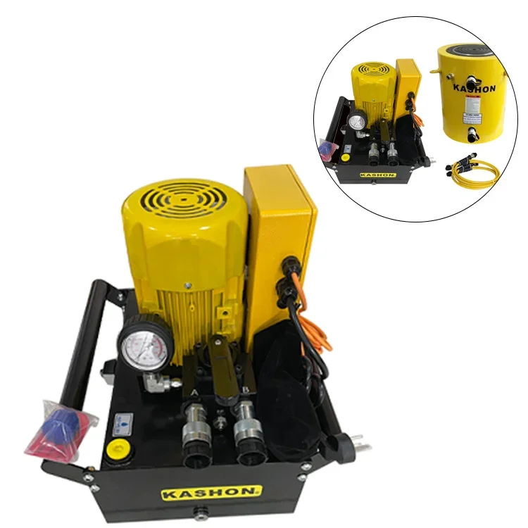 

KHE-4DM 700 Bar 220V Double Acting Two Stage Electric High Pressure Oil Pump Hydraulic Power Pack