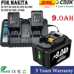 battery or charger for makita 18v battery bl1850b bl1860 bl 1860 bl1830 bl1815 bl1840 LXT400 9.0Ah for makita 18v tools drill