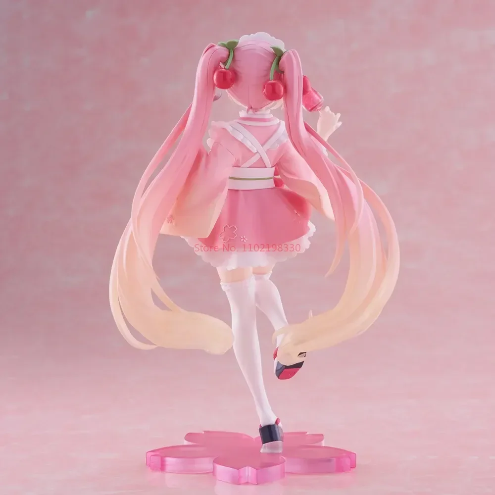 18CM TAITO Original Hatsune Miku Coreful Sakura Wafuu Kissa Ver. Cameriera figura Anime Figurine modello giocattoli da collezione regalo Kawaii