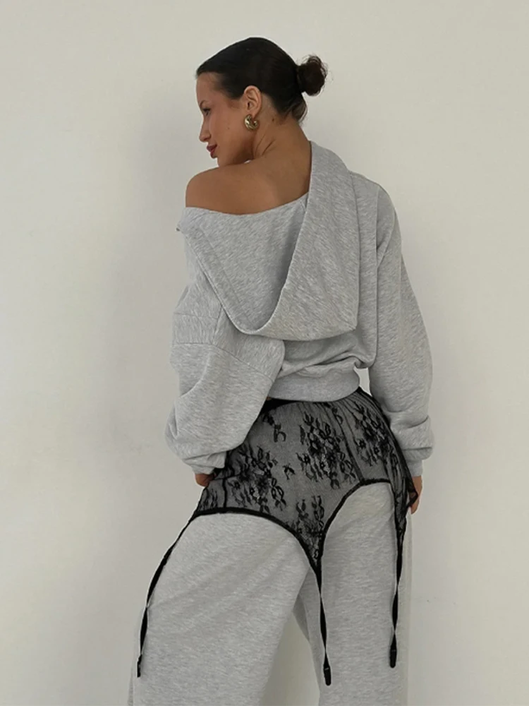 Hochgeschnittener Rock mit Spitzenbesatz und Po-Flap für Damen, Sexy Rockverlängerung, Transparenter Blumenmuster-Overlay-Rock mit Taillenbund, Damen-Partykleidung – Detail 20