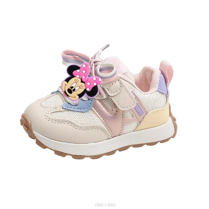 Sneakers bianche per bambini Mickey Lilo And Stitch Girls Boys scarpe sportive Casual stringate traspiranti scarpe da Tennis per bambini 0-3Y