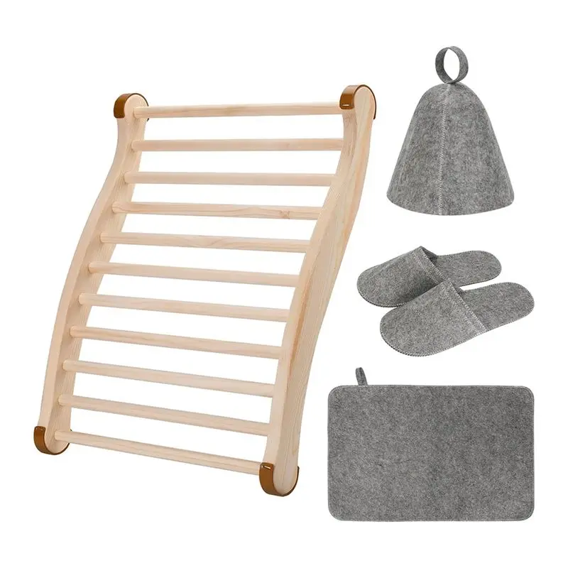 

New Shown-Sauna Backrest Sauna Backrest Infrared S-Shaped Backrest Wooden Sauna Backrest Frame