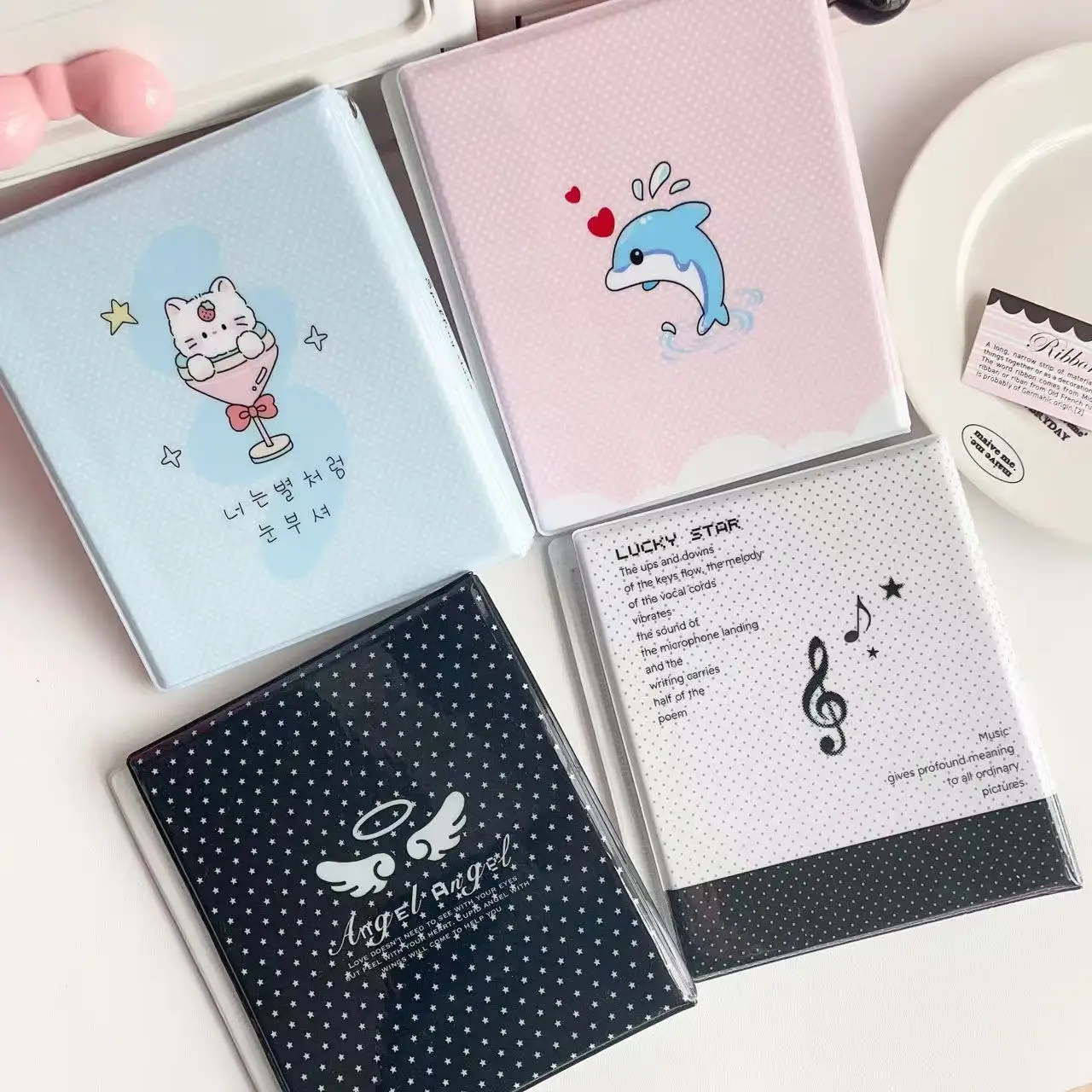 Angel Music Note Series Life Four Grid Album Large Photocard Binder Polaroid Four Grid Storage Book image 4